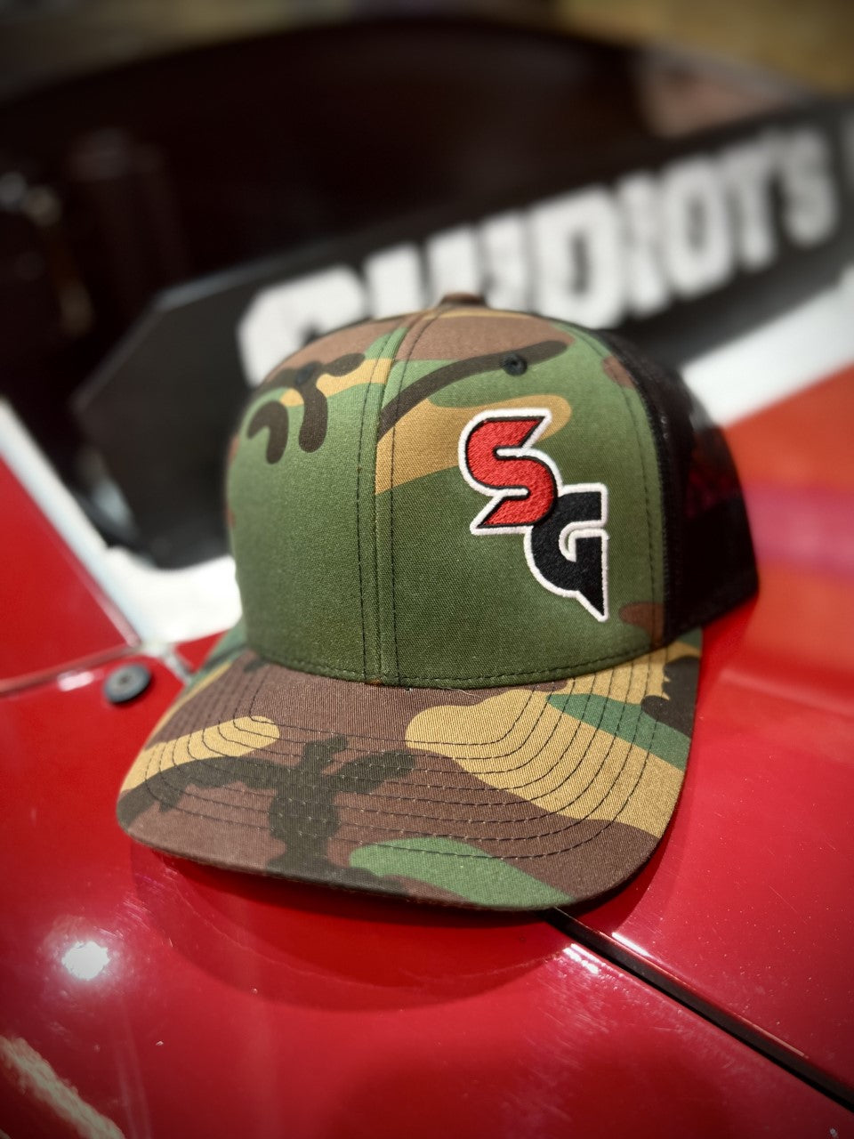 Camo SG Embroidered Hat – Skidiots Garage